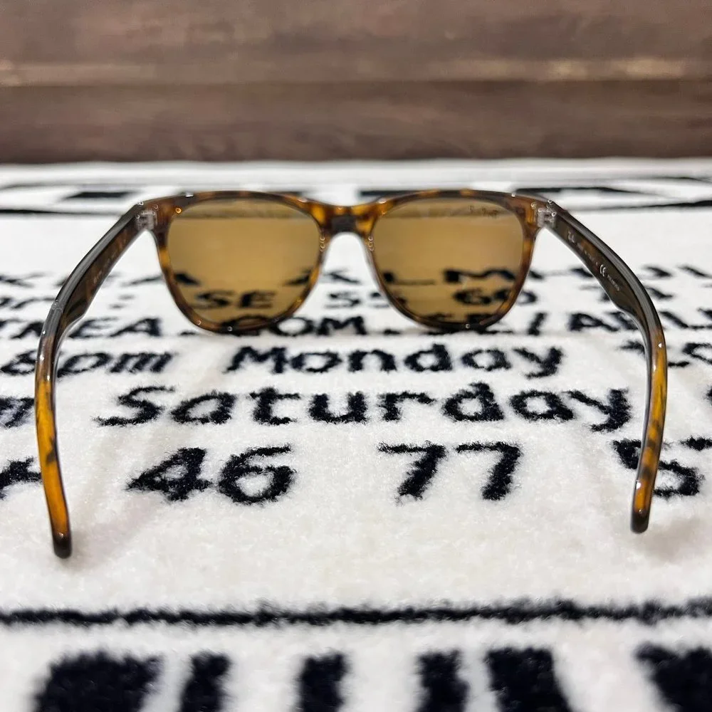RayBan RB4184 Polished Light Havana Brown Polarized Wayfarer - Made in Italy